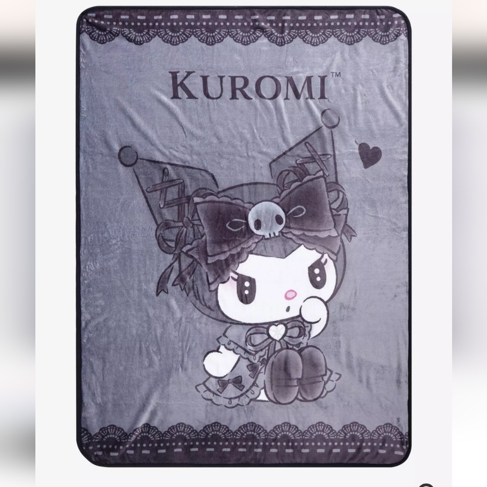 A Kuromi Lolita Throw Blanket